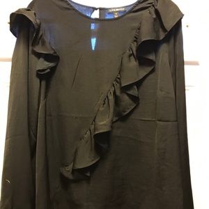Lane Bryant ruffle blouse.